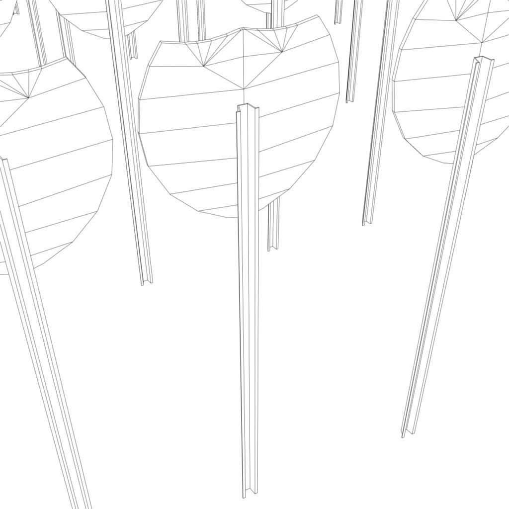 Interstate Shields Low-poly 3D model_4