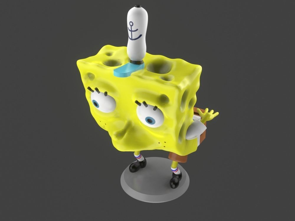 Spongebob funny meme sculpture 3D print 3D print model_4