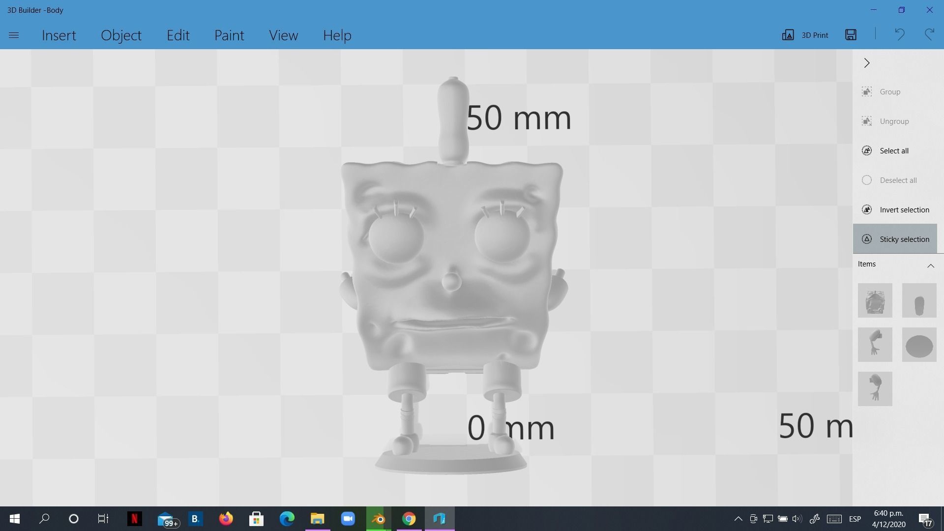 Spongebob funny meme sculpture 3D print 3D print model_9
