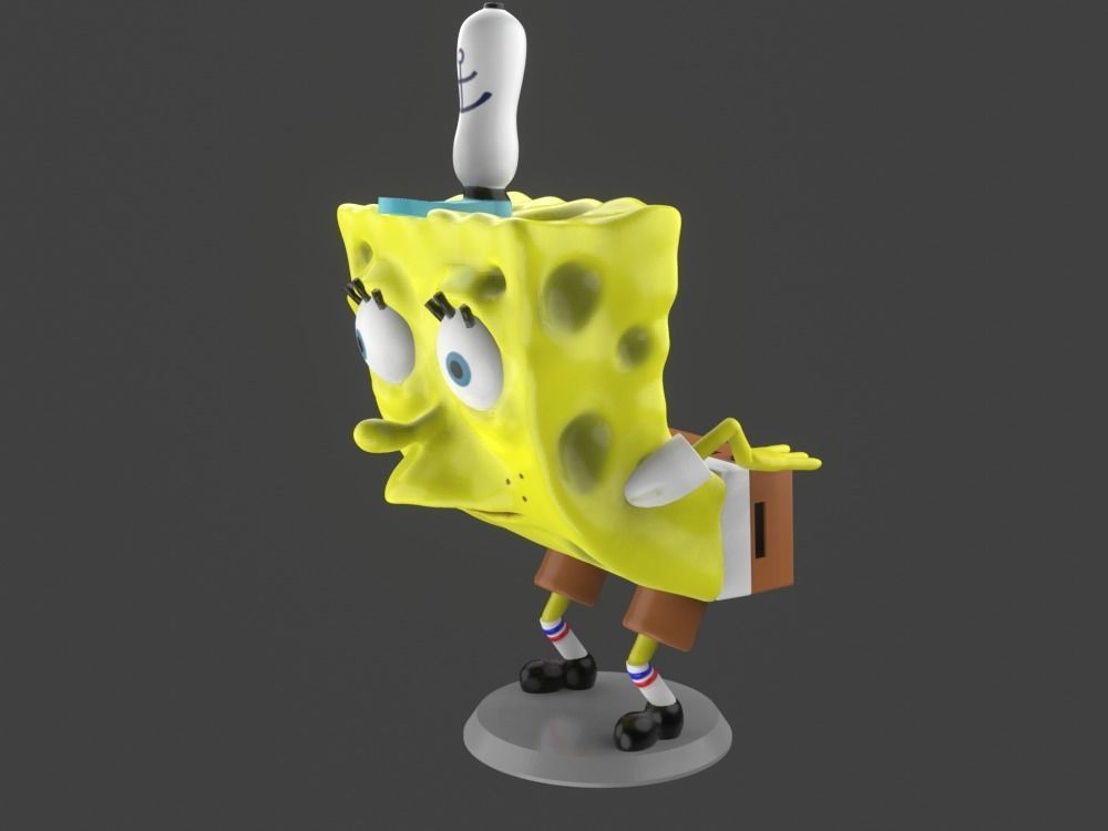 Spongebob funny meme sculpture 3D print 3D print model_7