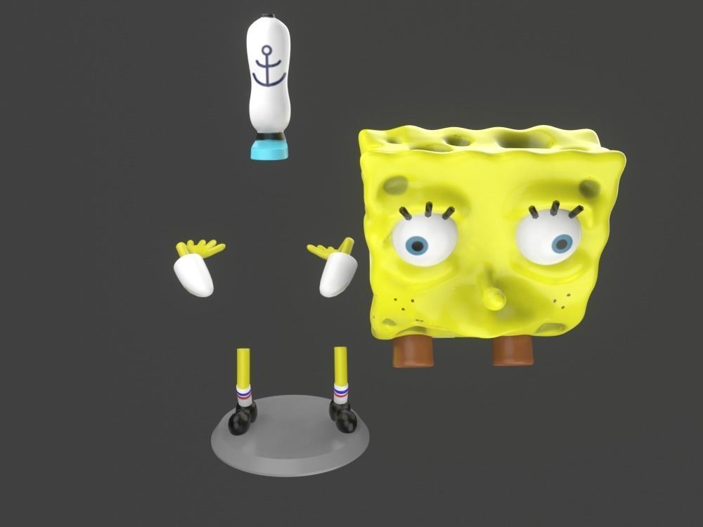 Spongebob funny meme sculpture 3D print 3D print model_6