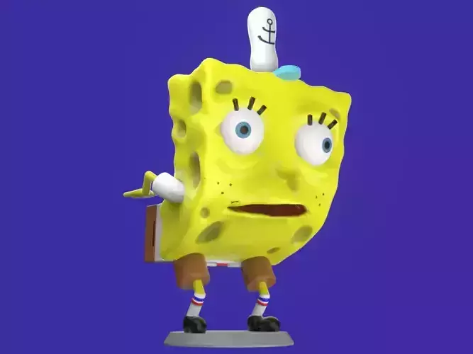 Spongebob funny meme sculpture 3D print 3D print model