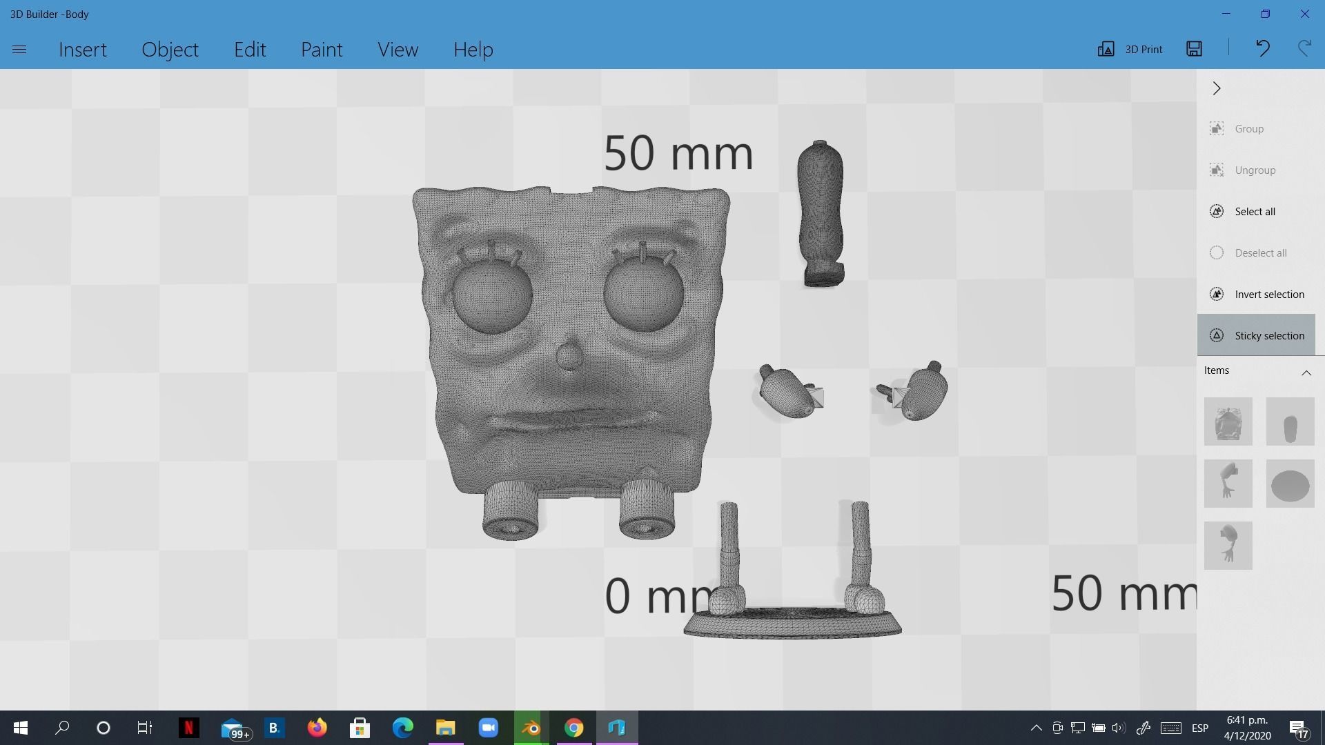 Spongebob funny meme sculpture 3D print 3D print model_13