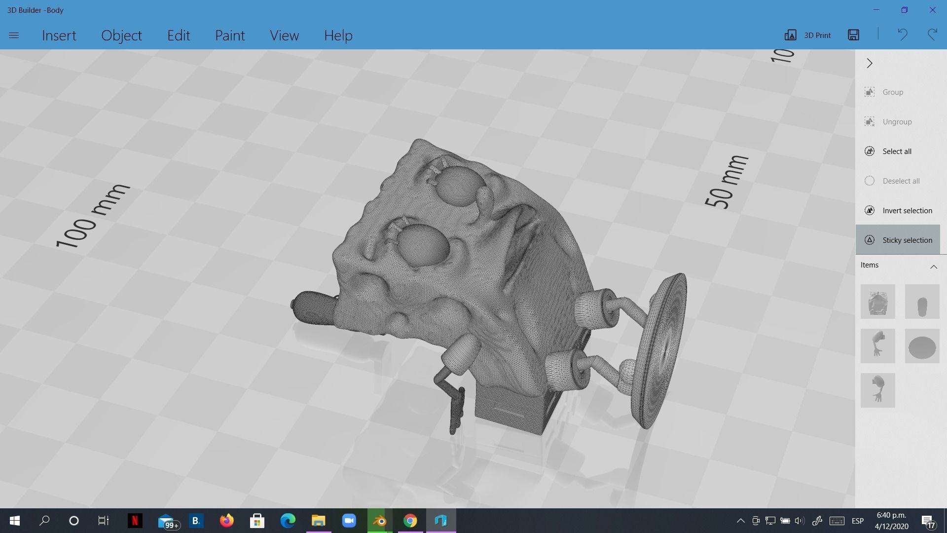 Spongebob funny meme sculpture 3D print 3D print model_10