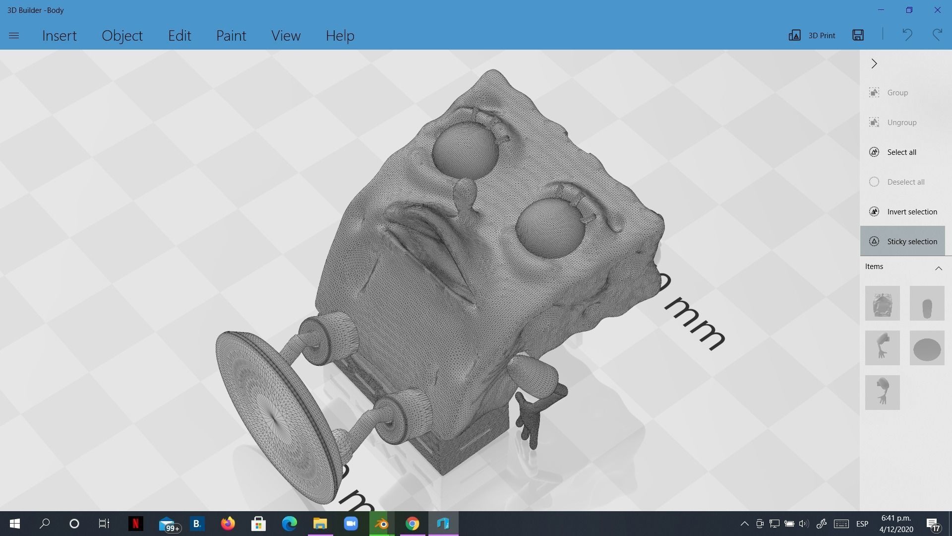 Spongebob funny meme sculpture 3D print 3D print model_12