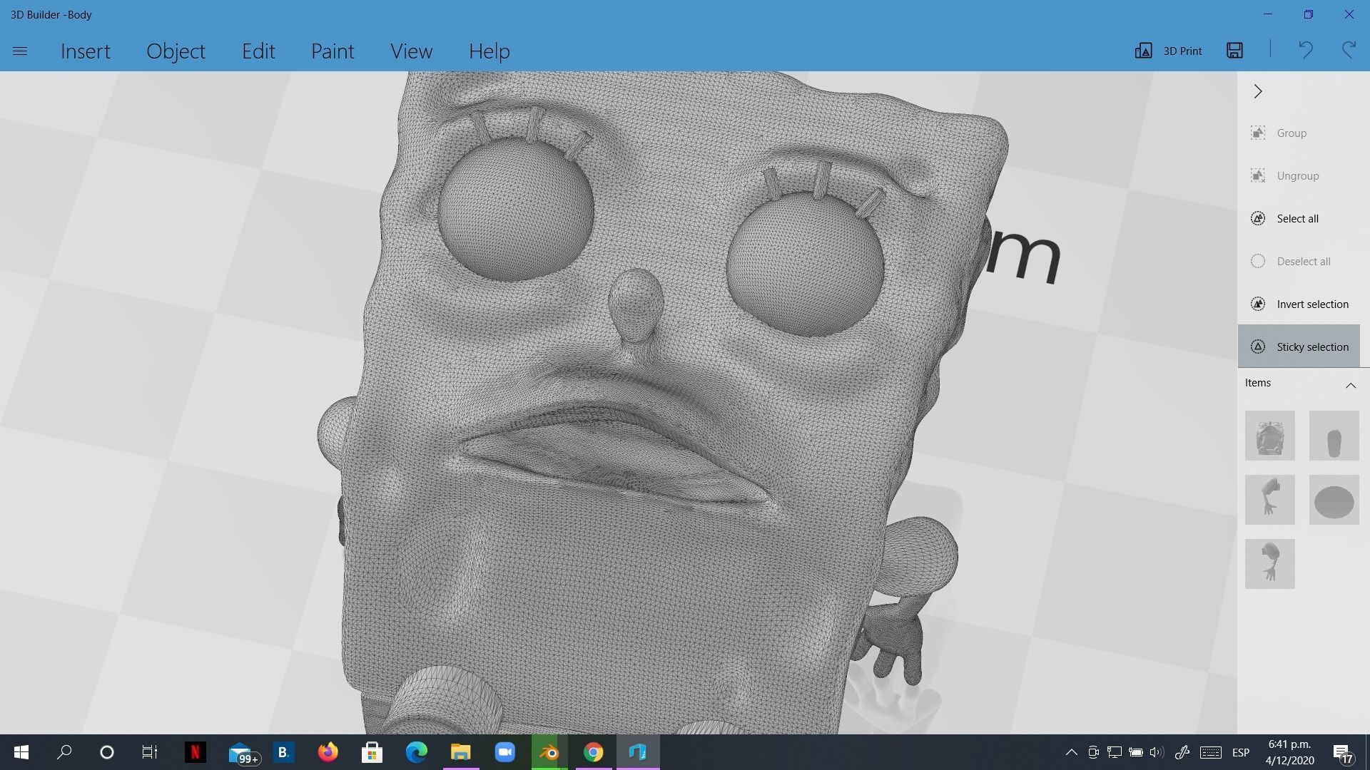 Spongebob funny meme sculpture 3D print 3D print model_11