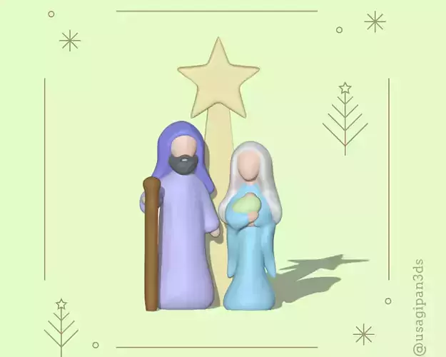 Navidad Scene Xmas 3D print model Navidad Scene Xmas 3D print model