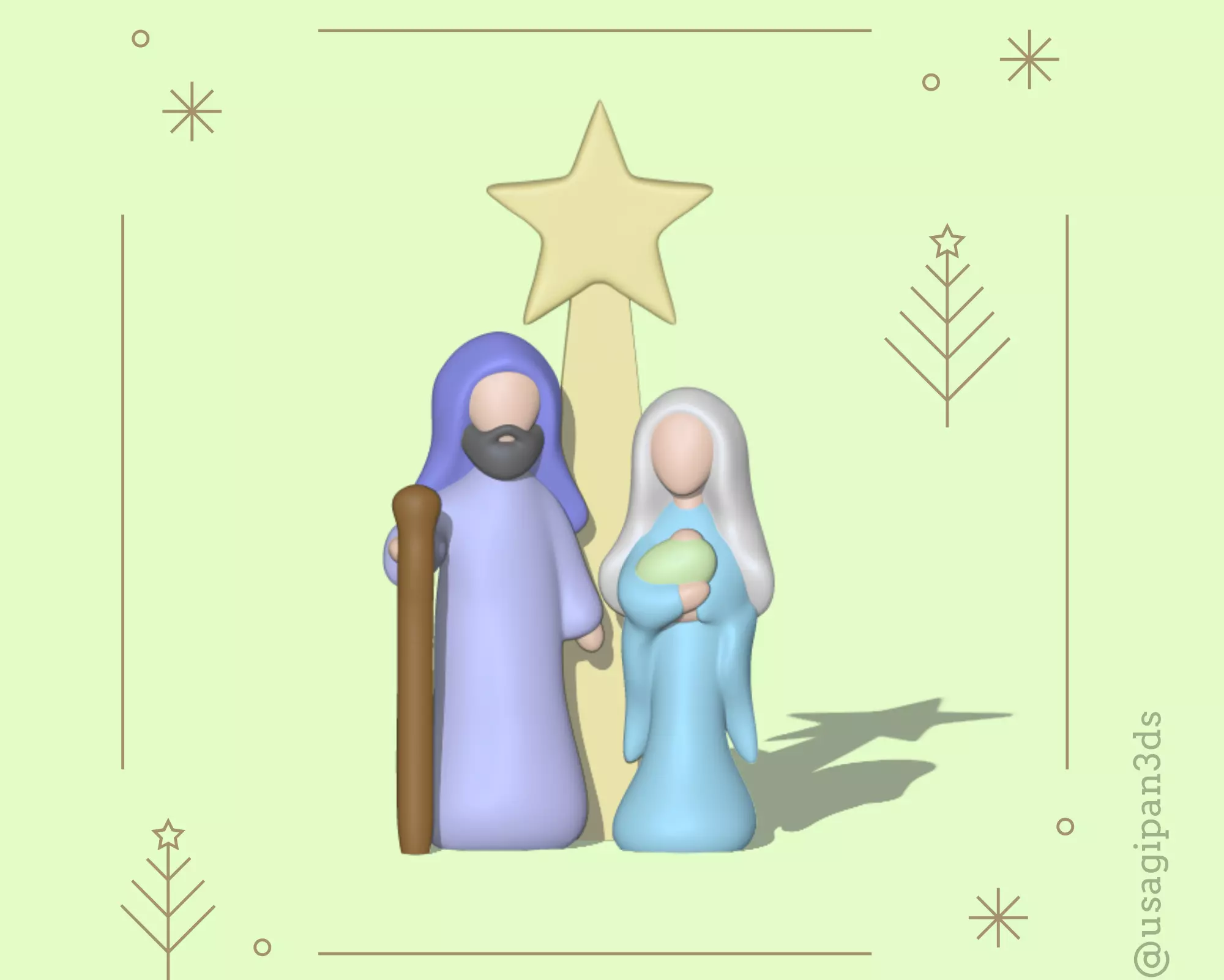 Navidad Scene Xmas 3D print model_0