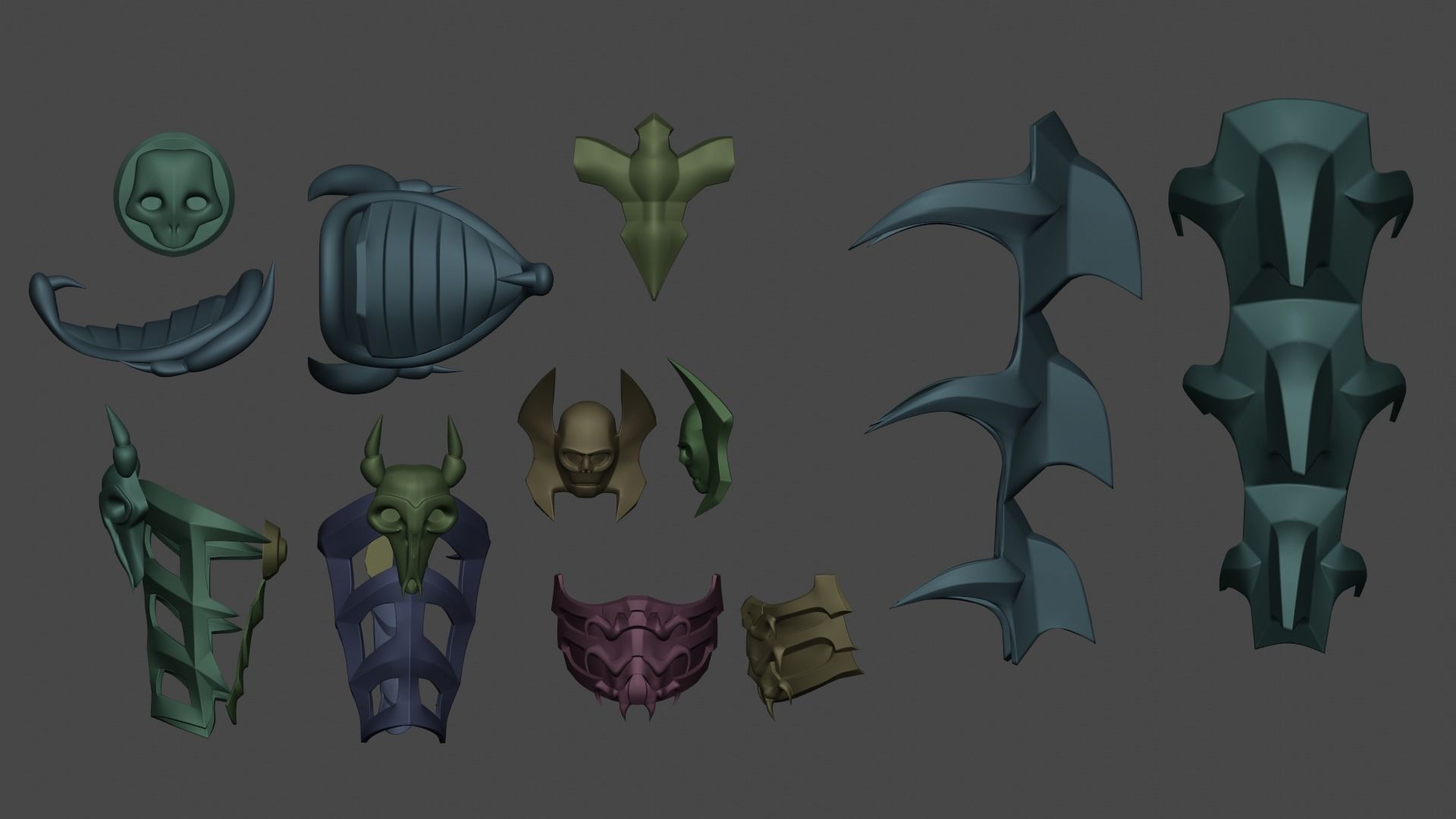 Scorpion mask and armor MK9 3D print model_6