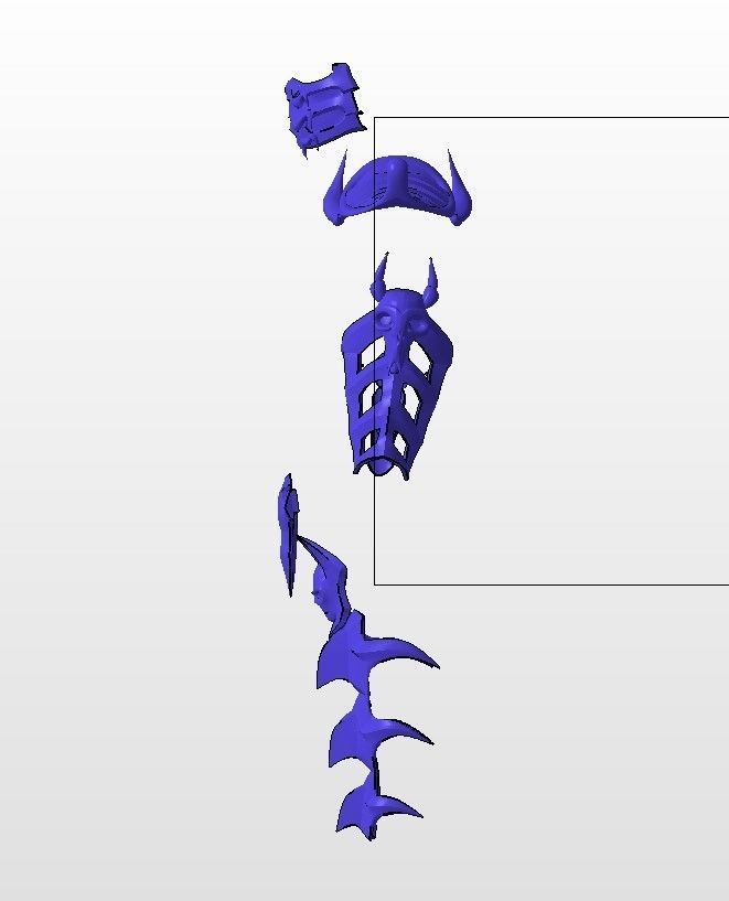 Scorpion mask and armor MK9 3D print model_13