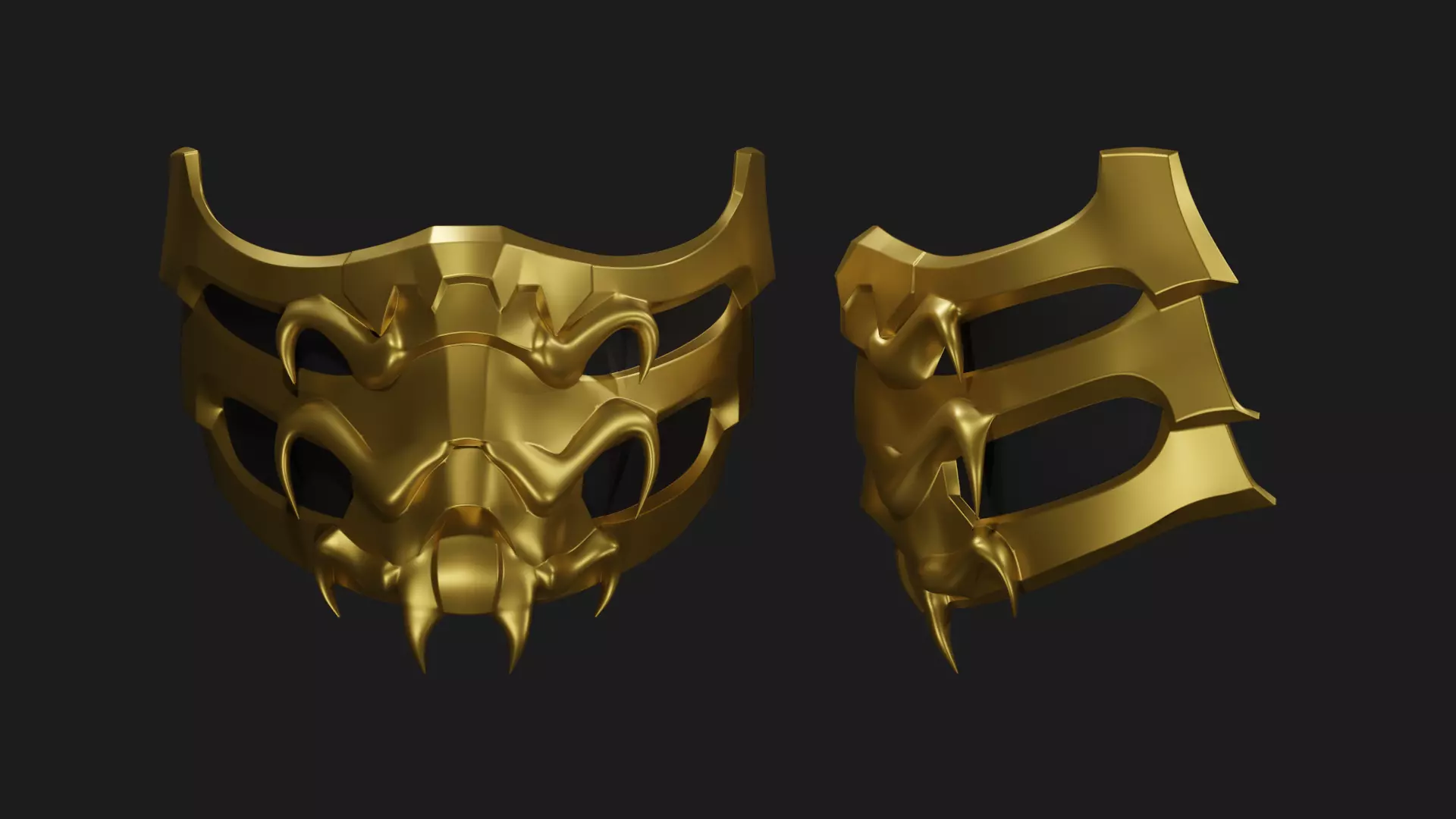 Scorpion mask and armor MK9 3D print model_0