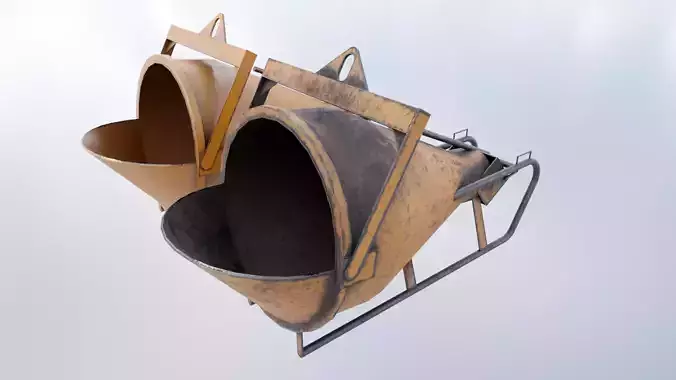 Lay down cement bucket