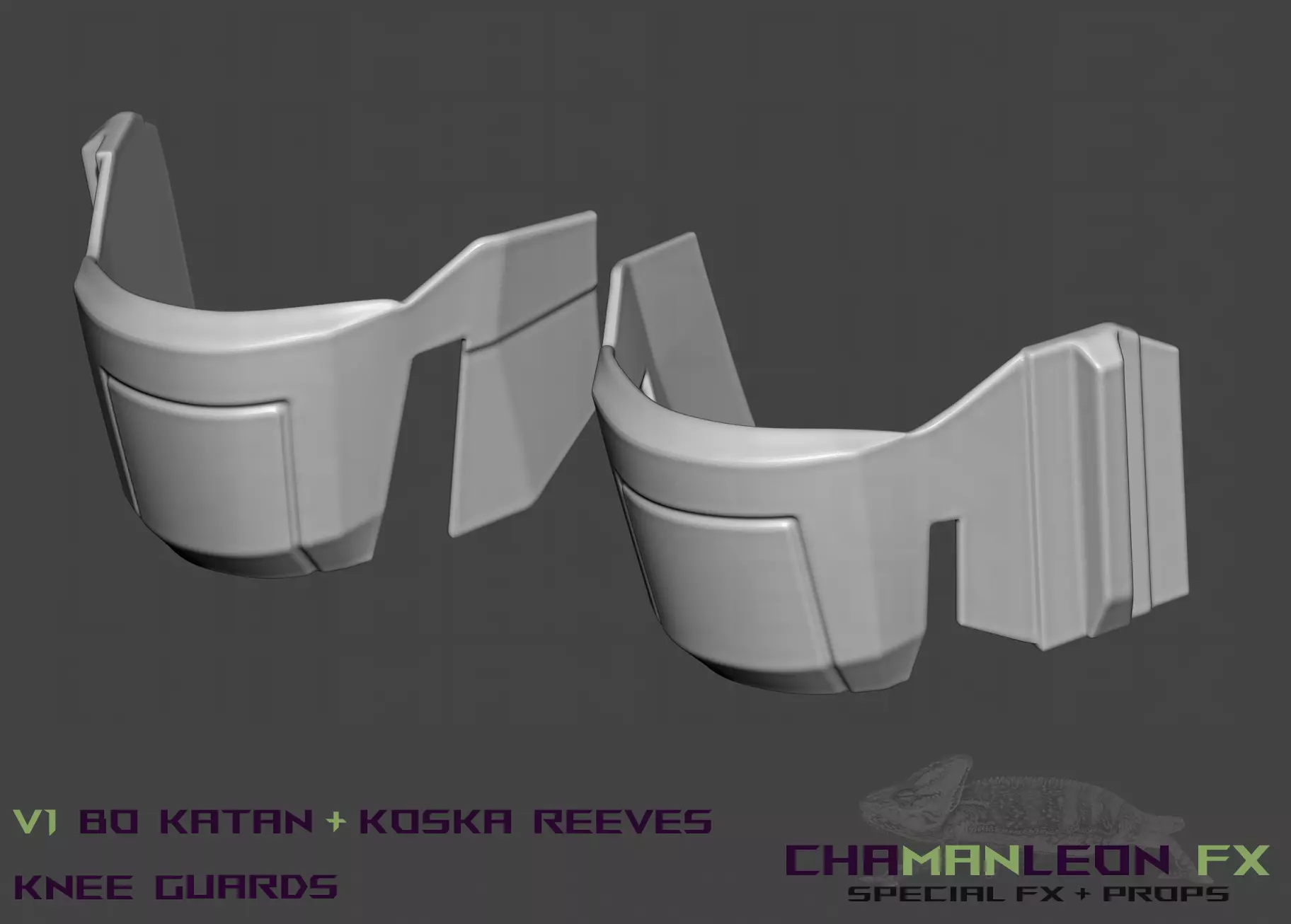 Bo Katan and Koska Reeves Cosplay Knee Guards The Mandalorian 3D print model_0