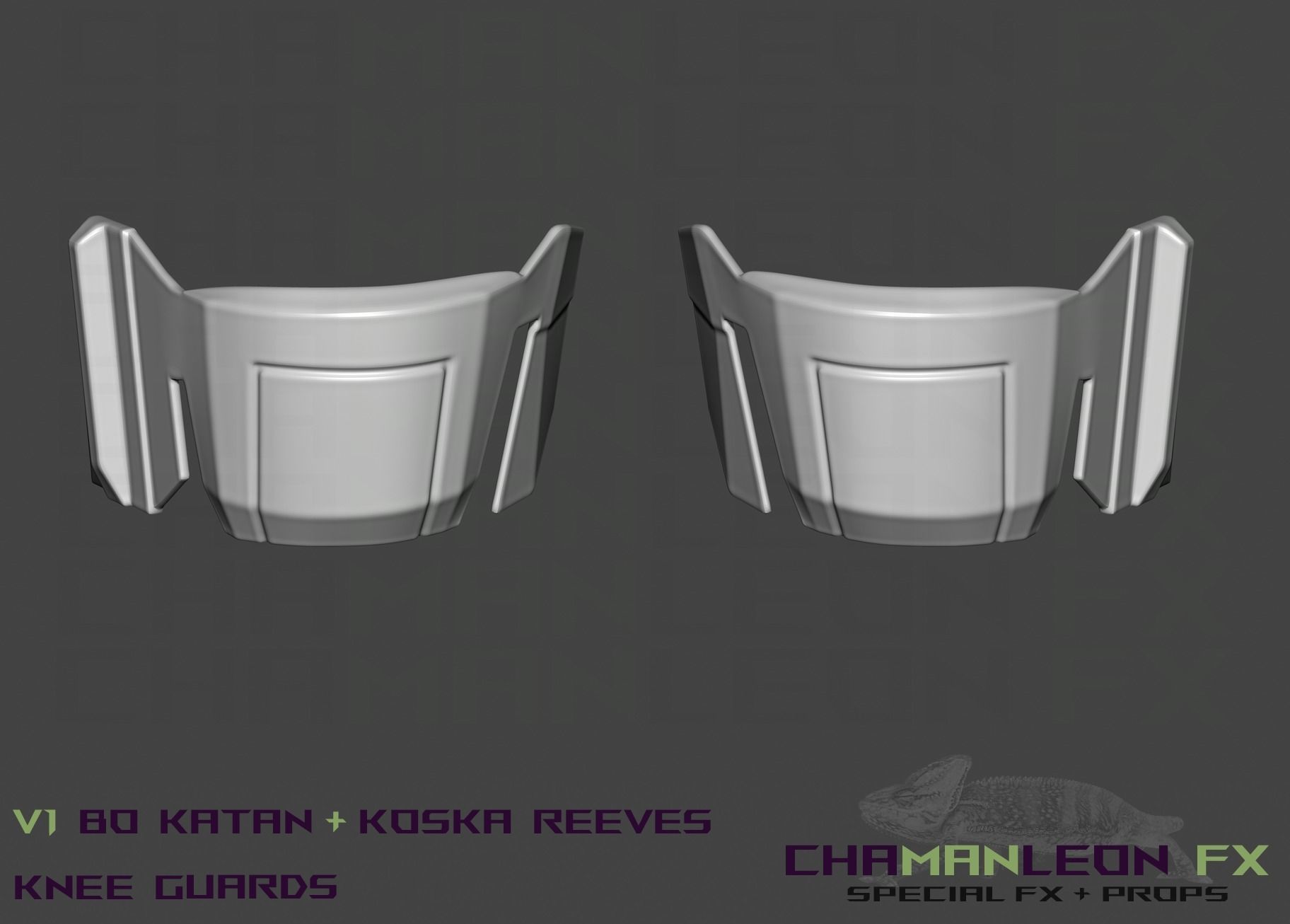 Bo Katan and Koska Reeves Cosplay Knee Guards The Mandalorian 3D print model_1