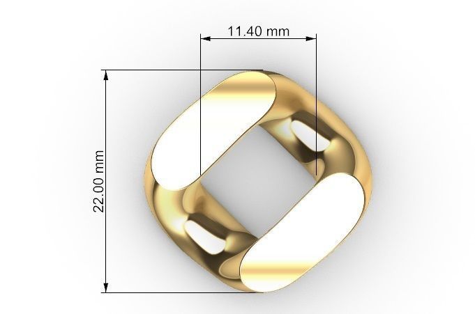 22 MM MIAMI CUBAN LINK CHAIN FOR BRACELET OR NECKLACE 3D print model_9