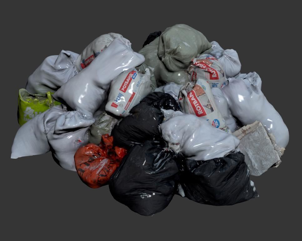 Ultra realistic pile of Garbage 3D model_6