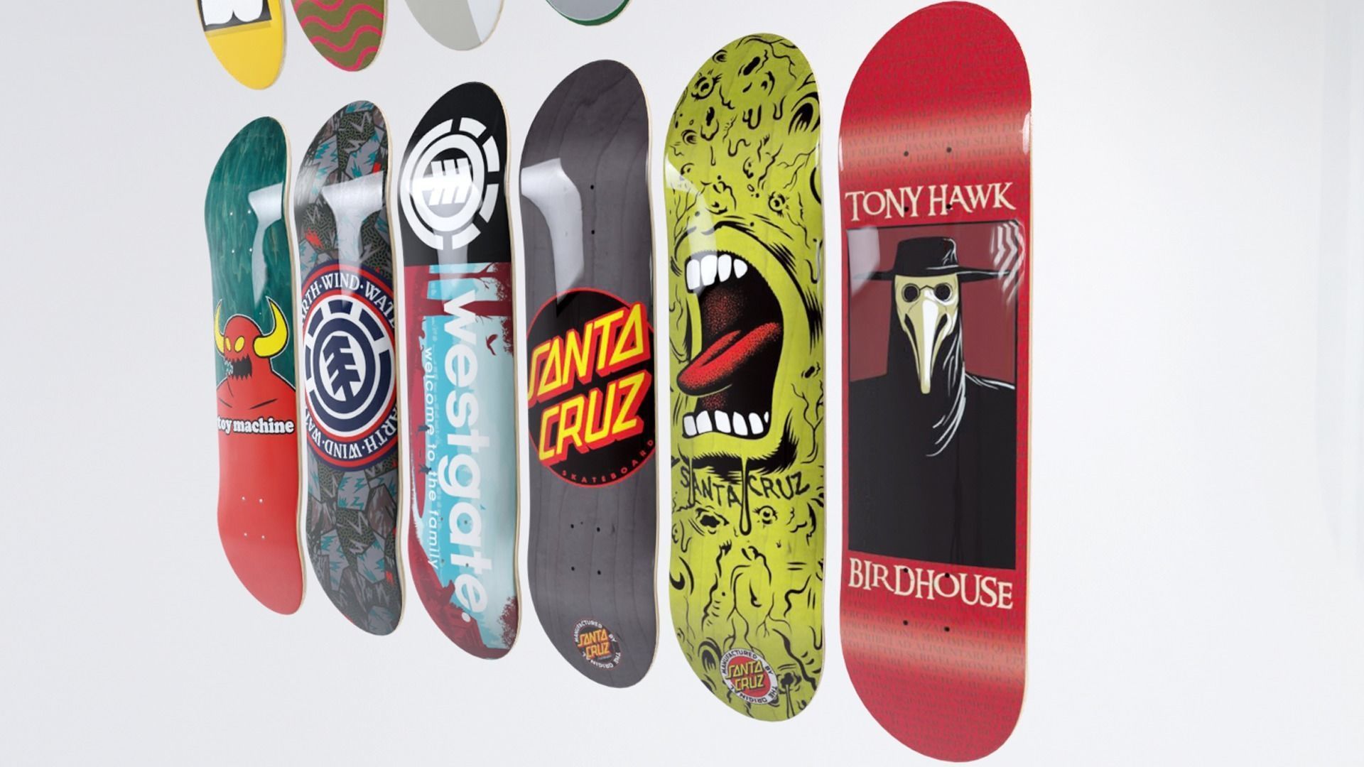 Skate Decks Low-poly 3D model_3