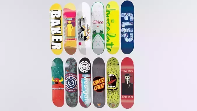Skate Decks Low-poly 3D model