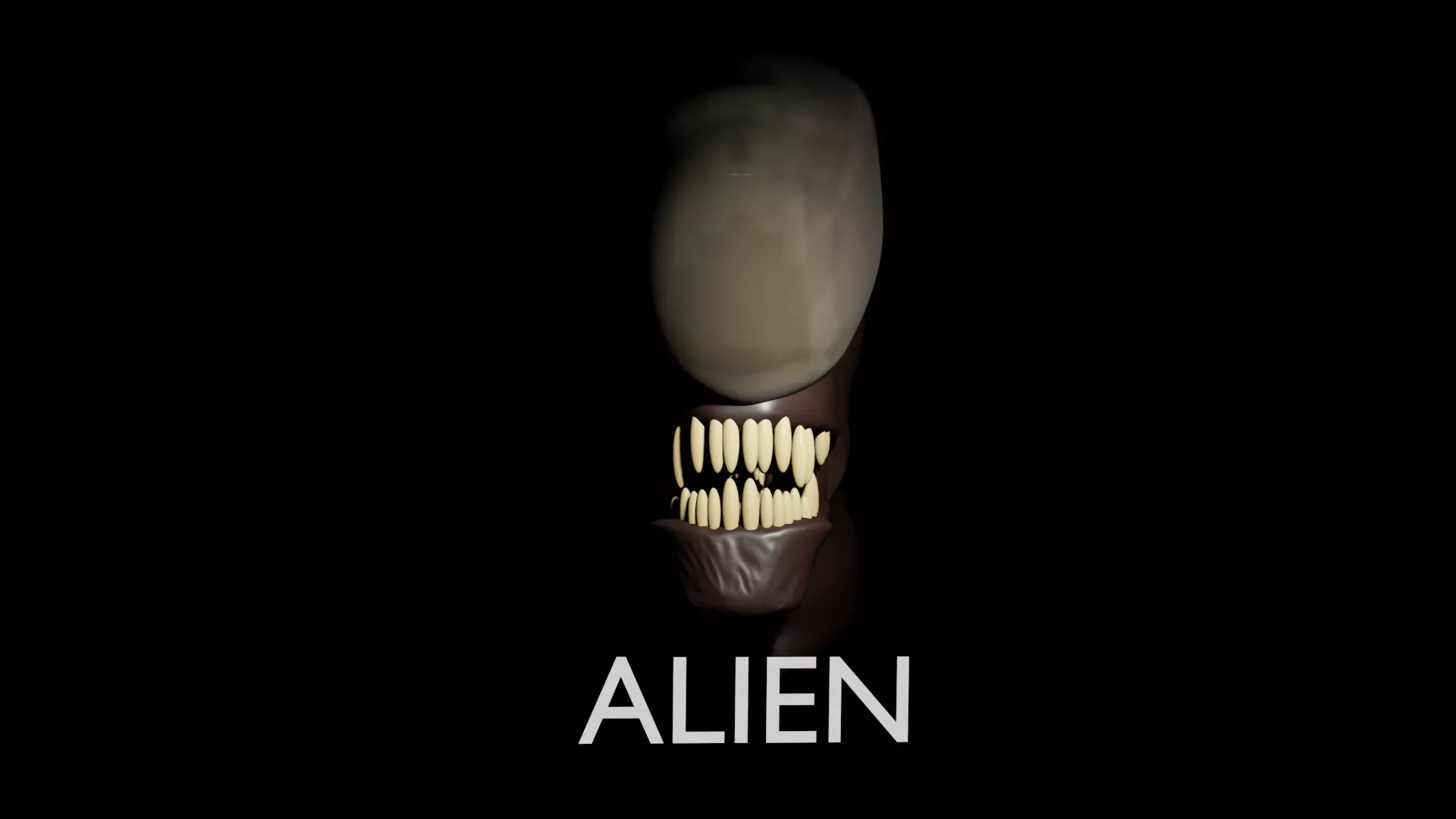 low quality Xenomorph Head Free 3D model
