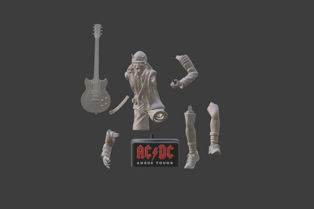 Angus Young - ACDC 3D Printable 3D print model_4