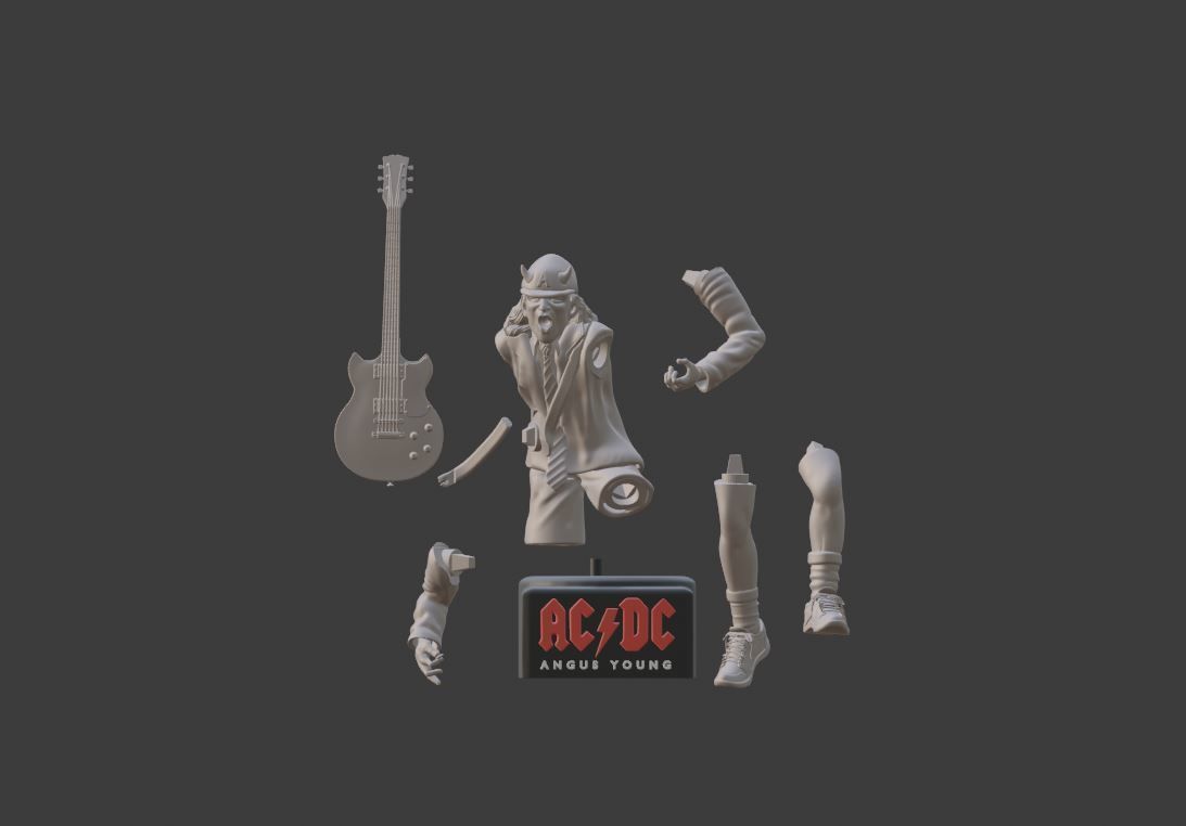 Angus Young - ACDC 3D Printable 3D print model_7