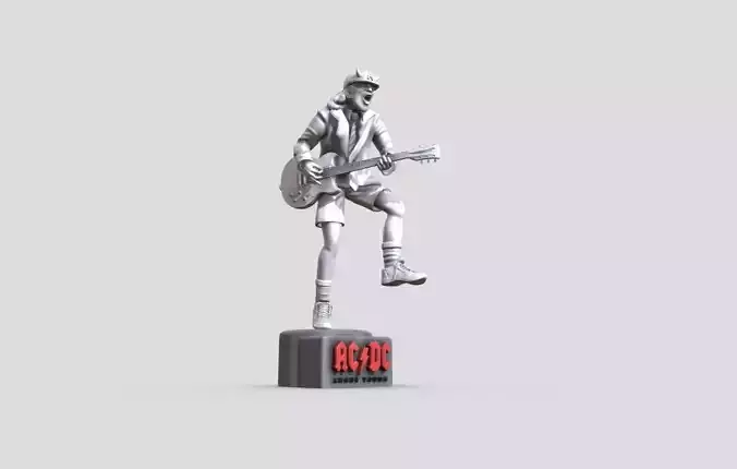 Angus Young - ACDC 3D Printable 3D print model
