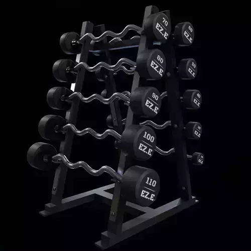 Curl Barbell Set 3D model