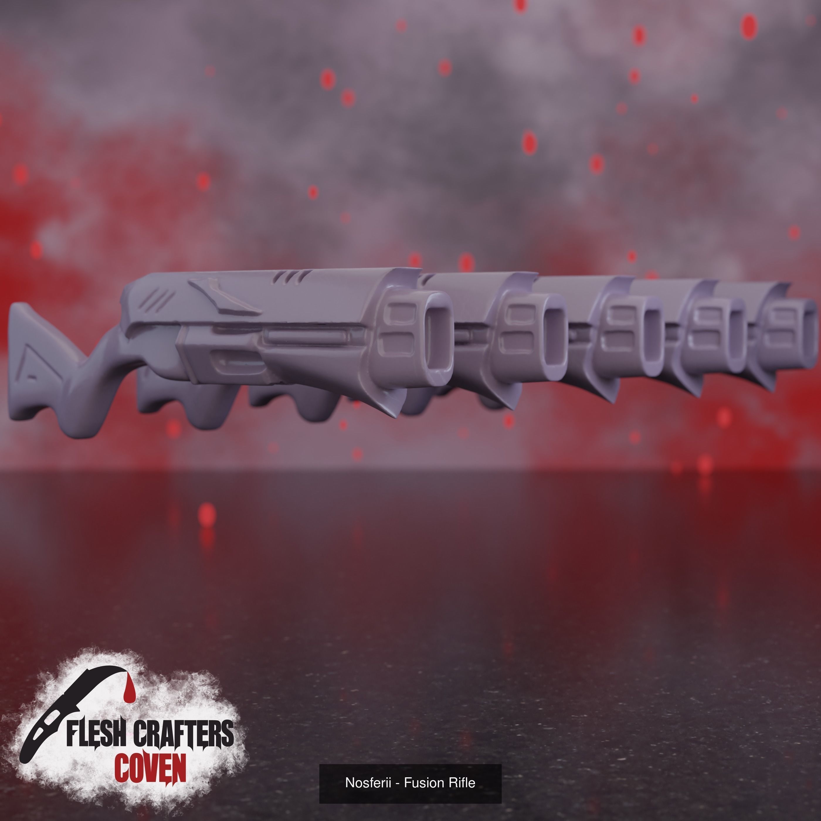 Cabal Legion Head and weapon bit Lot 3D Model Collection_6