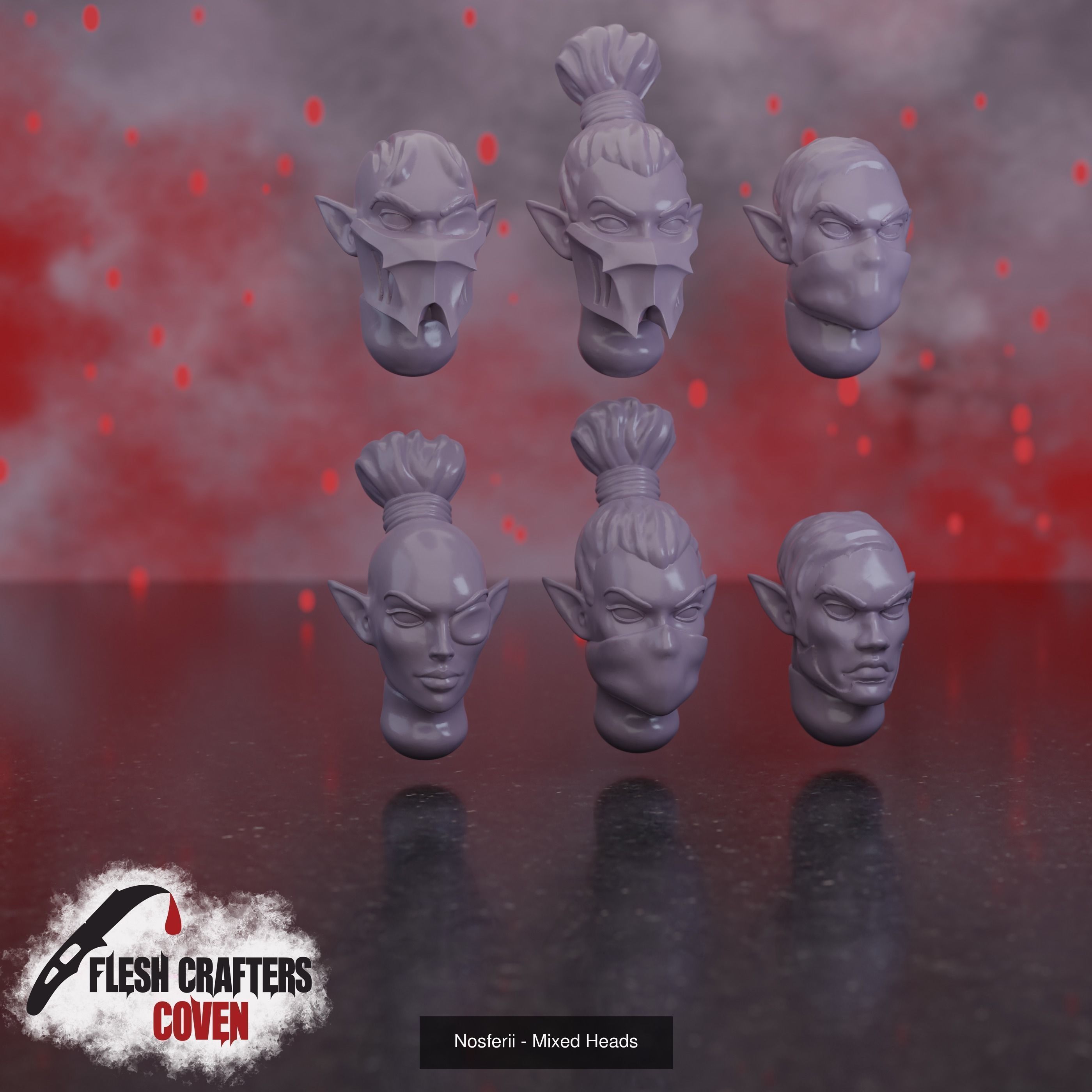 Cabal Legion Head and weapon bit Lot 3D Model Collection_4
