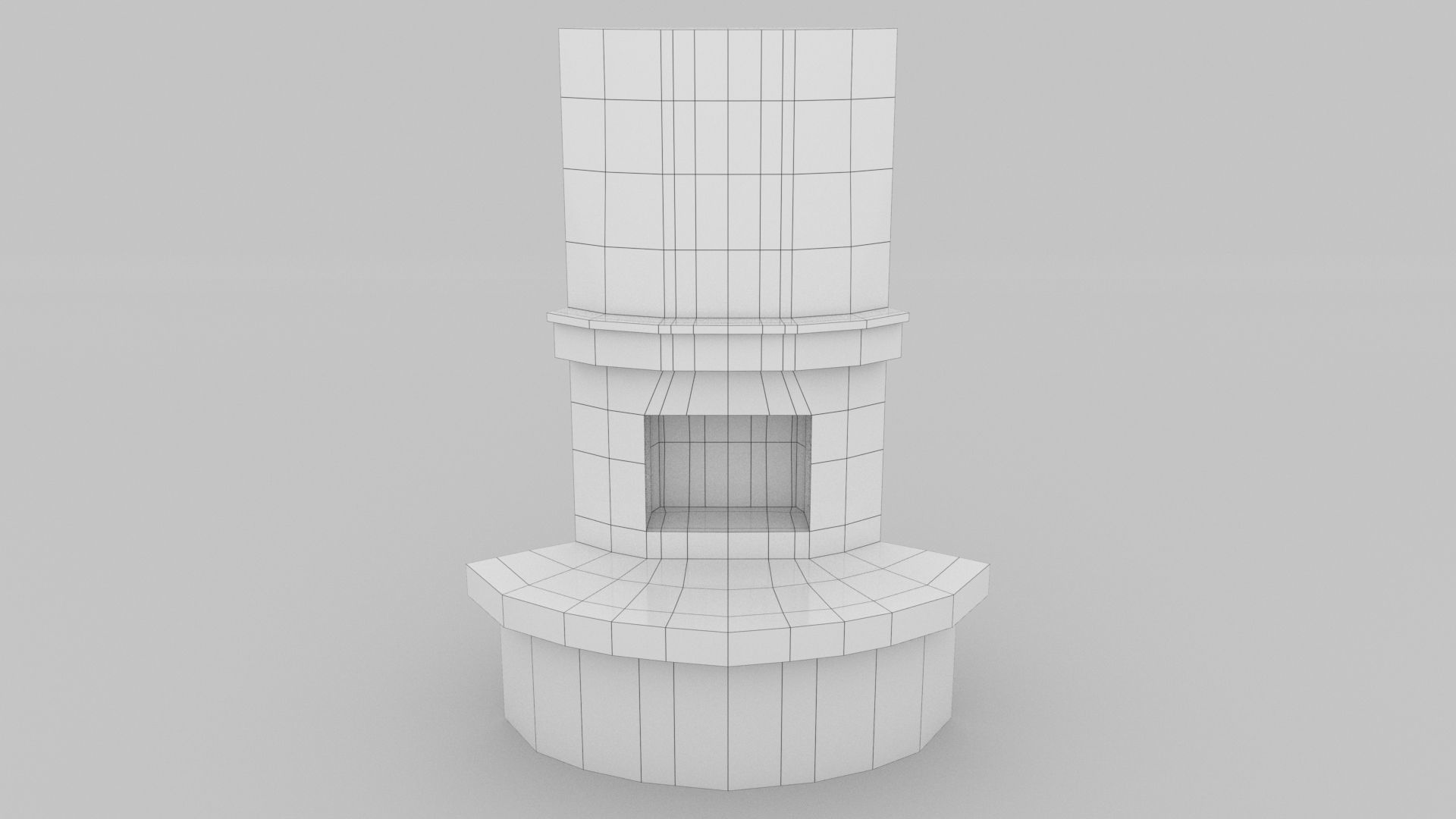 Stone Chimney Low-poly 3D model_6