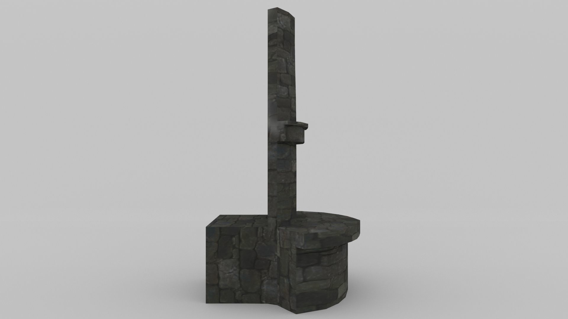 Stone Chimney Low-poly 3D model_3