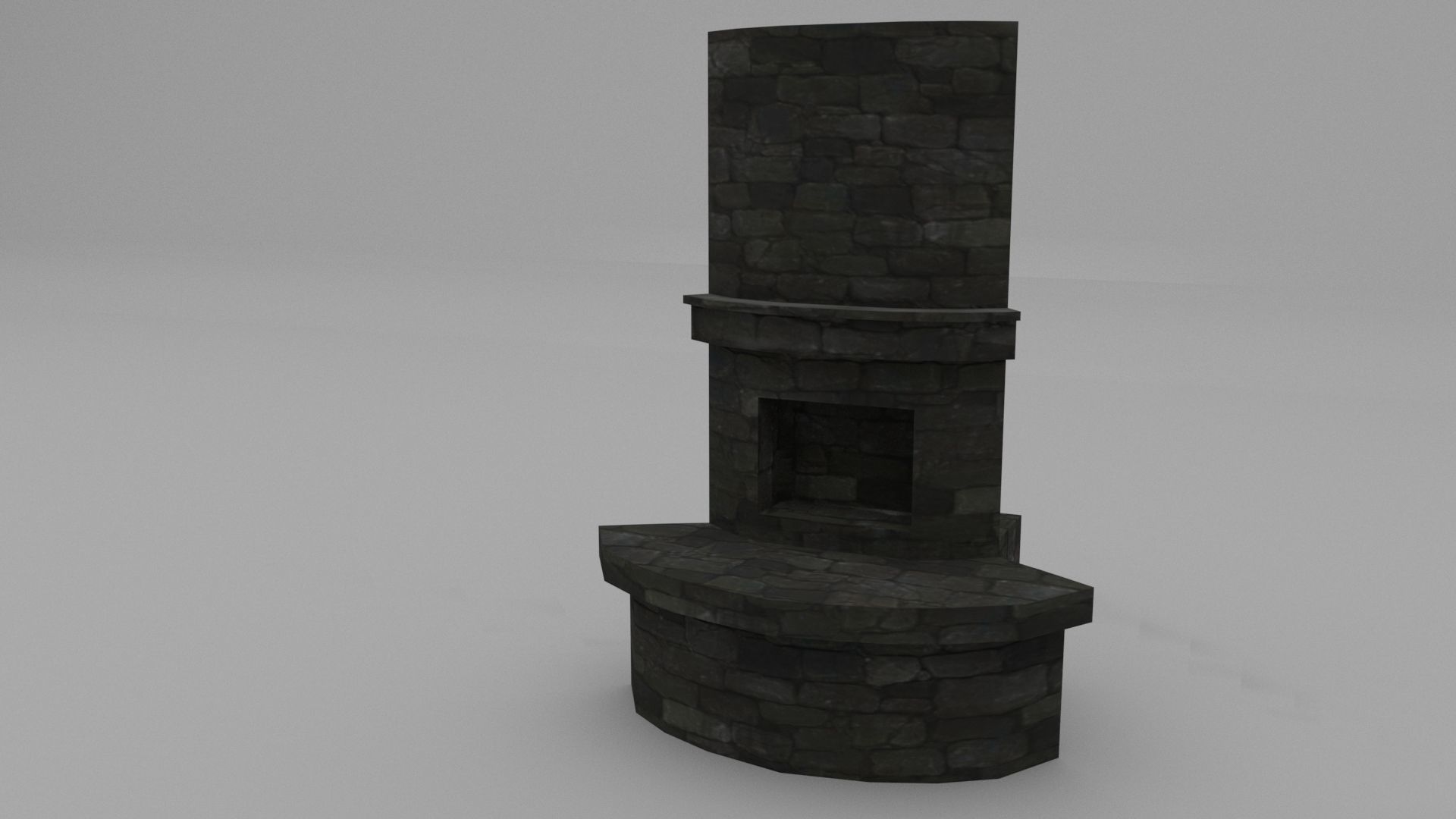 Stone Chimney Low-poly 3D model_1
