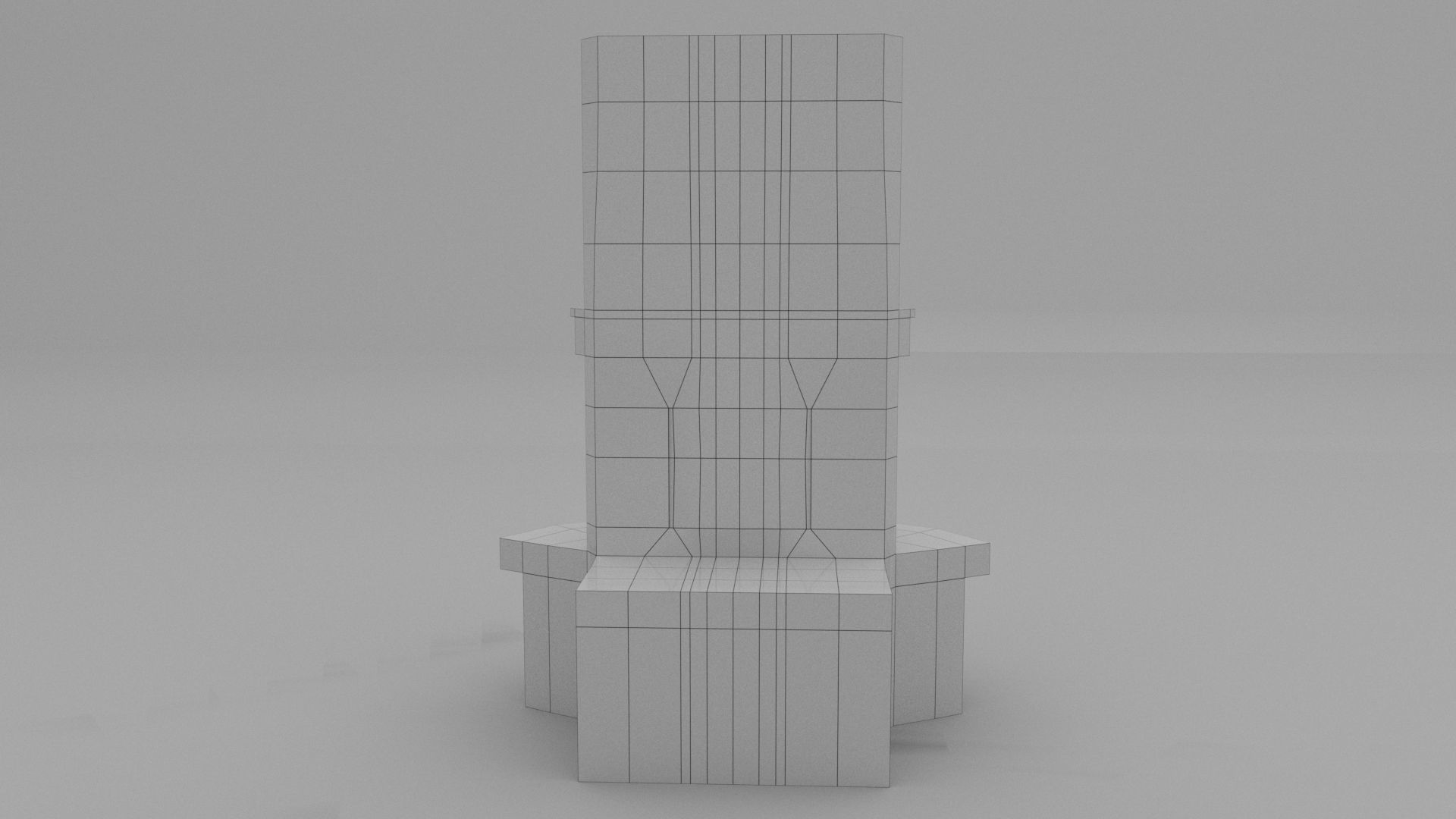 Stone Chimney Low-poly 3D model_8