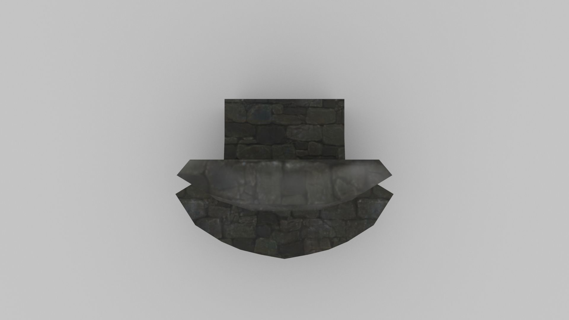 Stone Chimney Low-poly 3D model_2