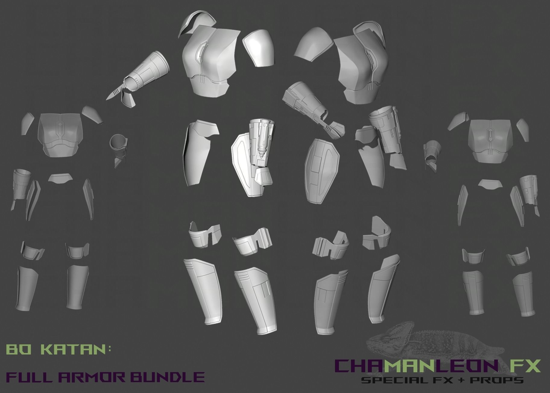 Bo Katan Armor Bundle The Mandalorian Cosplay 3D print model_1