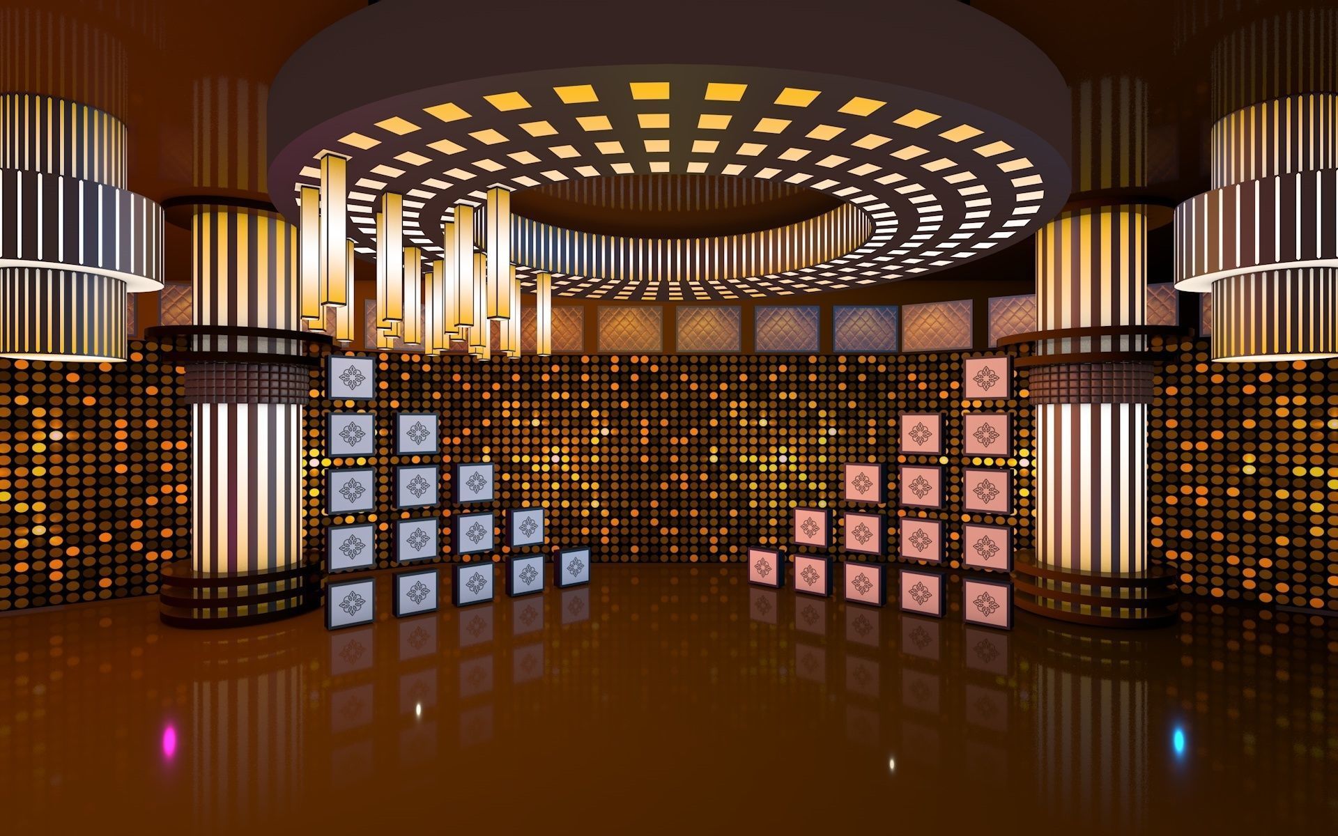 virtual set for entertainment show 3D model_1