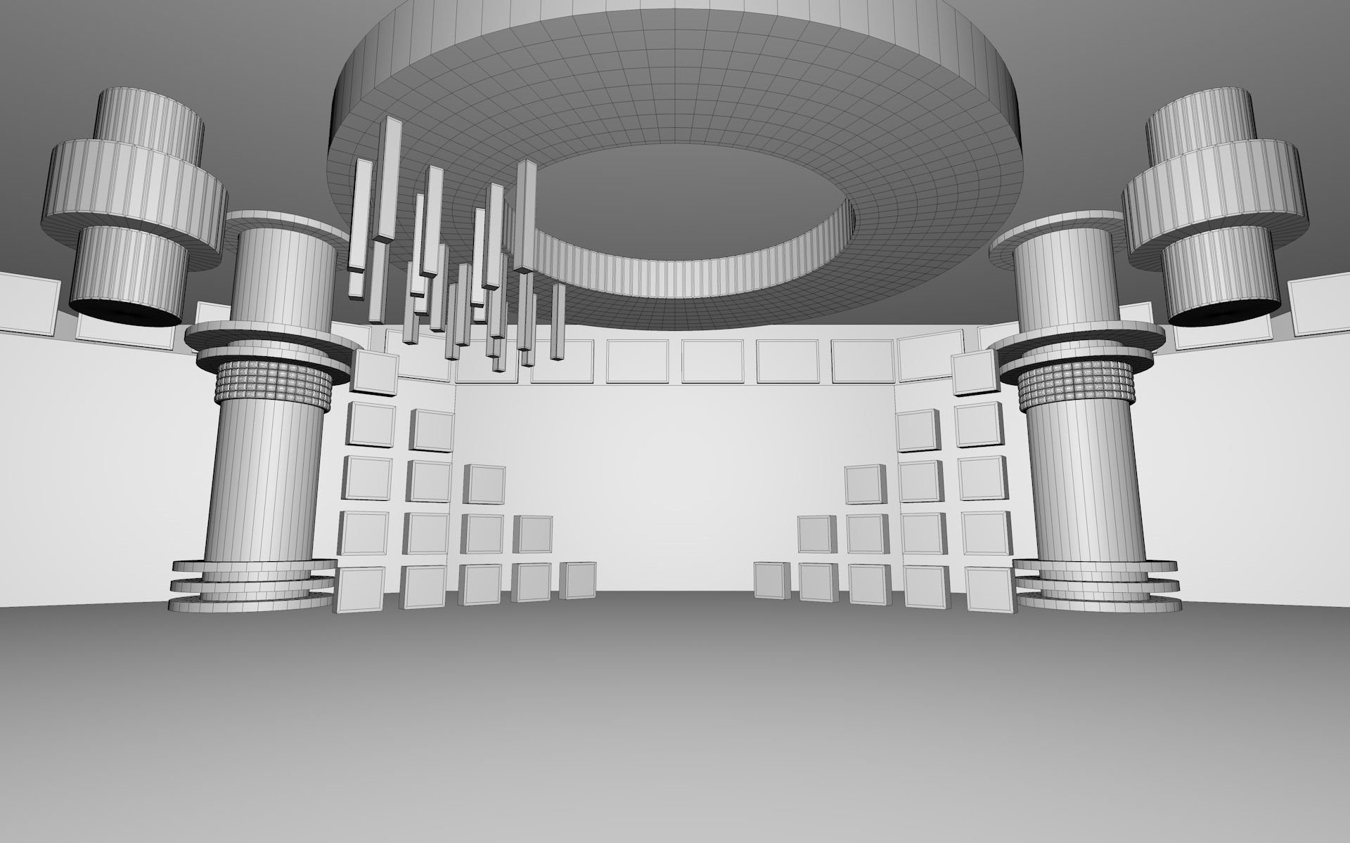 virtual set for entertainment show 3D model_4