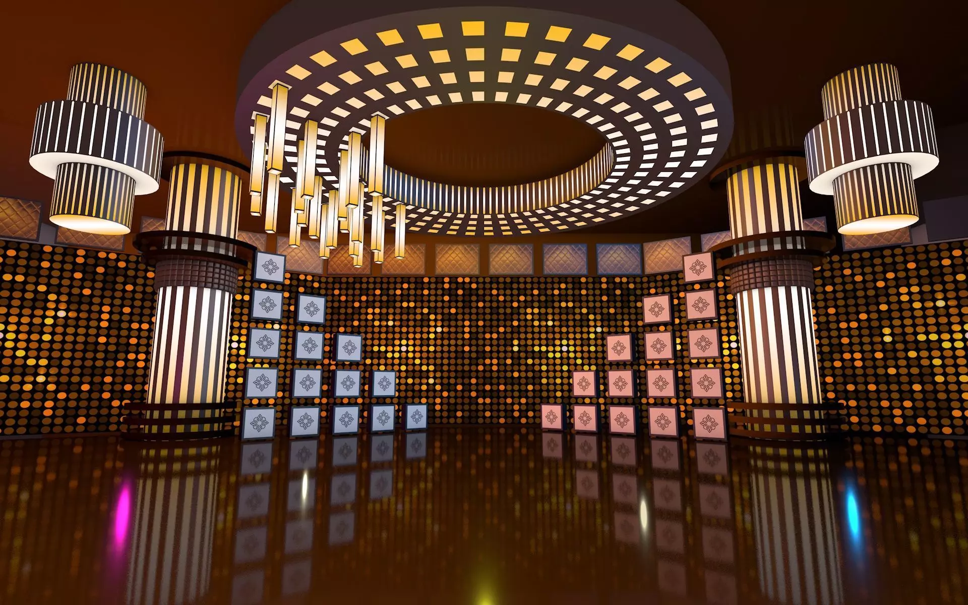 virtual set for entertainment show 3D model_0