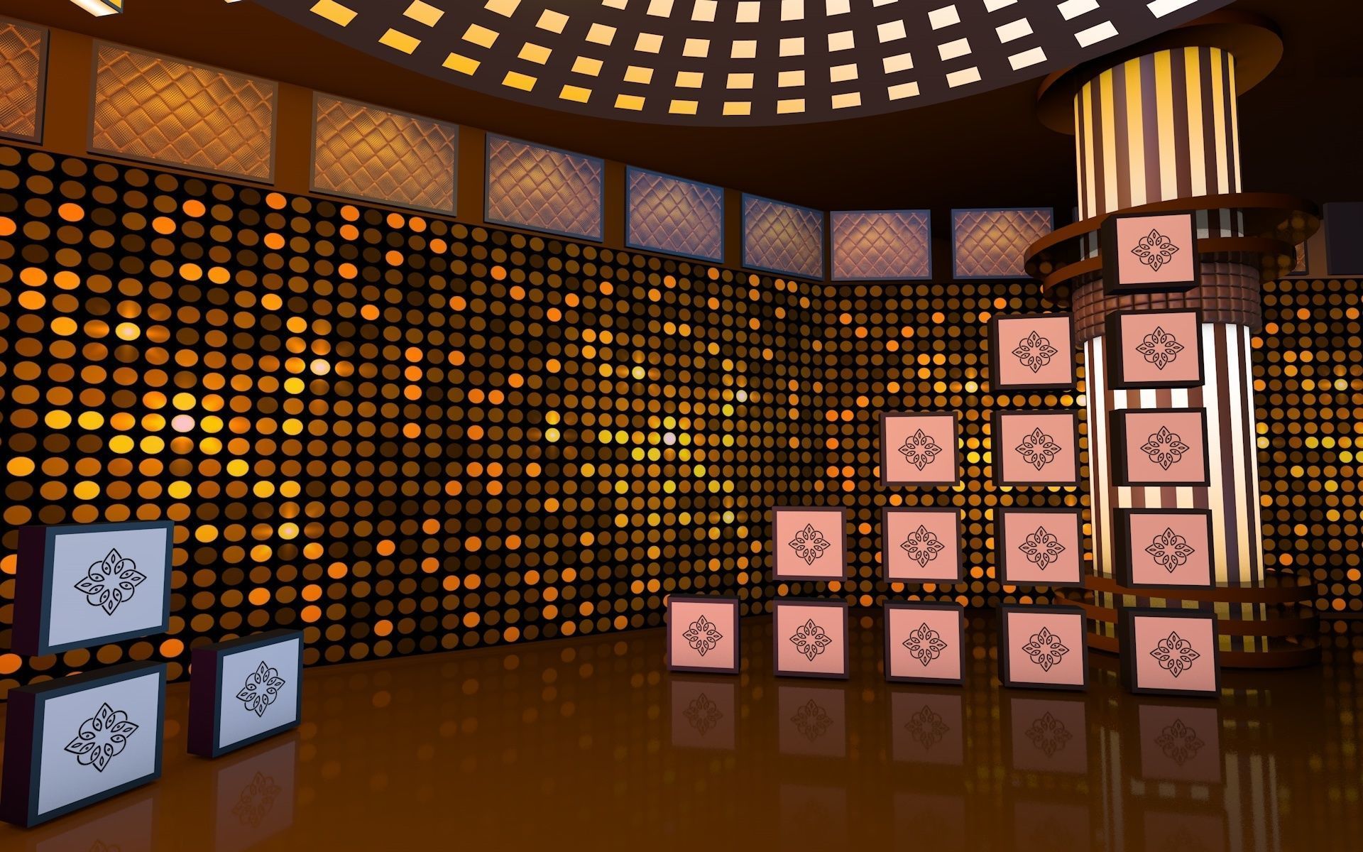 virtual set for entertainment show 3D model_2