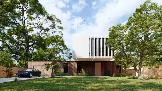 SCENE LUMION 9 AND ABOVE HOUSE BY YOGA4ARCH 3D model