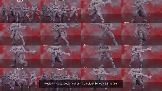 Nosferii - Cabal Legionnaires - Complete Series 1 3D Model Collection