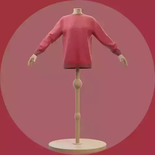 Red Christmas sweater - Female mannequin and cardigan