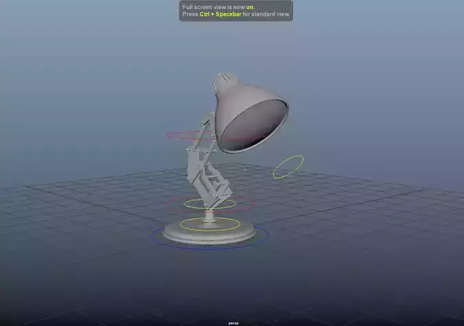 Pixar Lamp Rigged Free 3D model