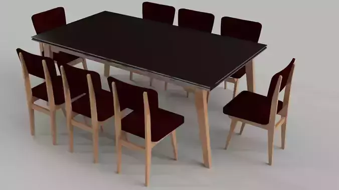 Table chair 3D model