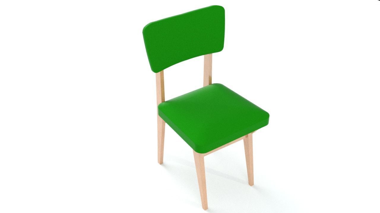 Table chair 3D model_2