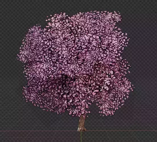 Sakura cherry blossom tree Low Poly Low-poly 3D model