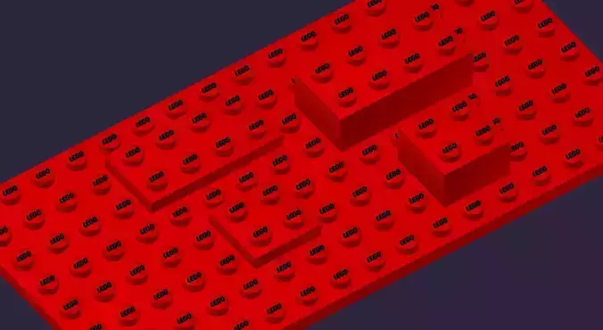 Lego blocks Low-poly 3D model