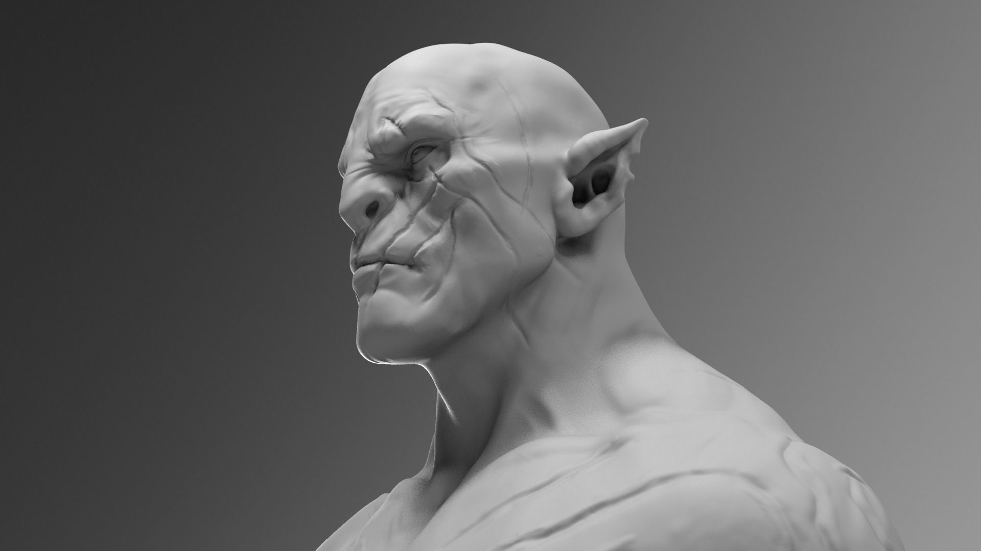 Manu Bennett - Azog the defiler - The Hobbit 3D print model_12