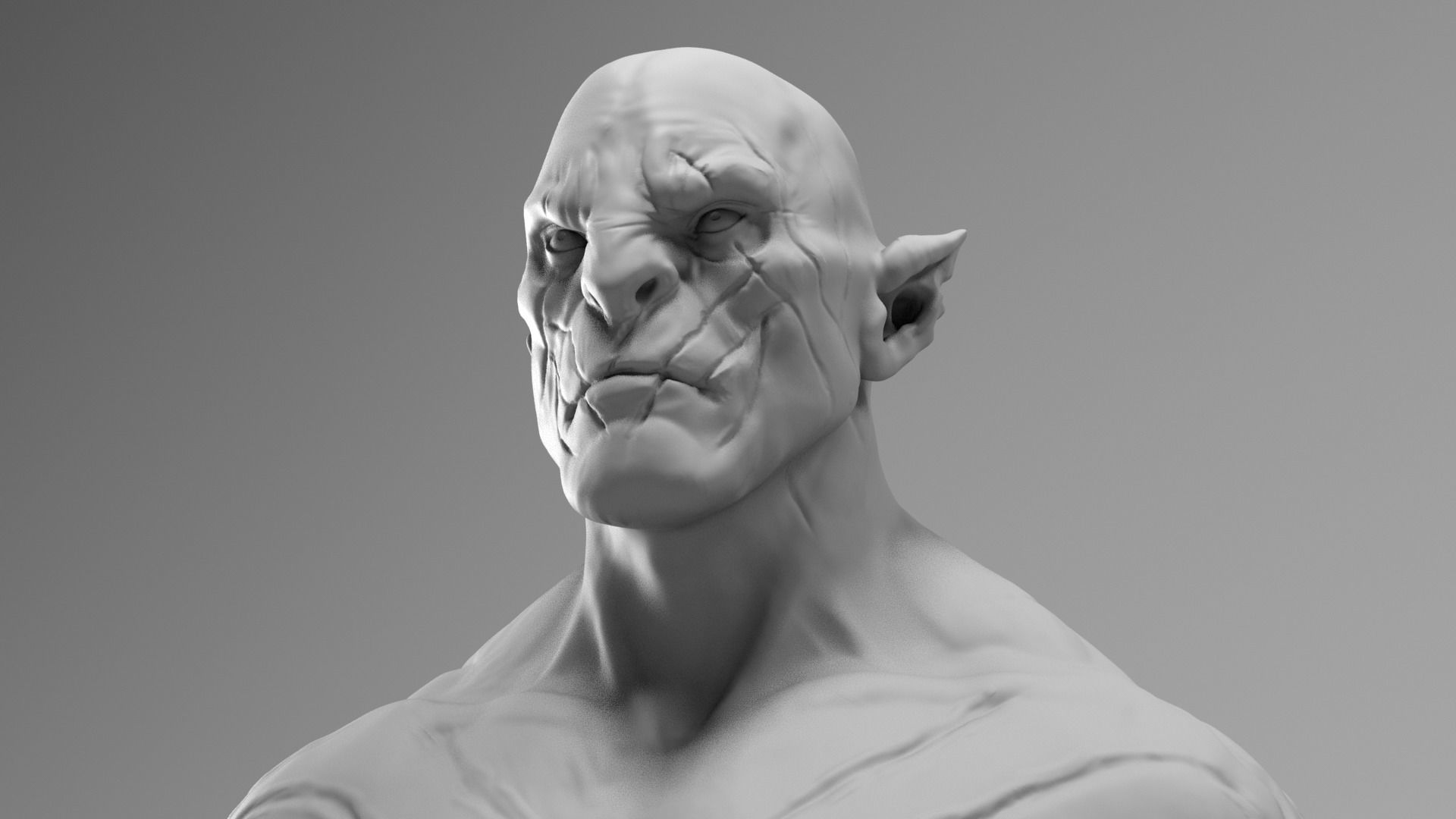 Manu Bennett - Azog the defiler - The Hobbit 3D print model_16