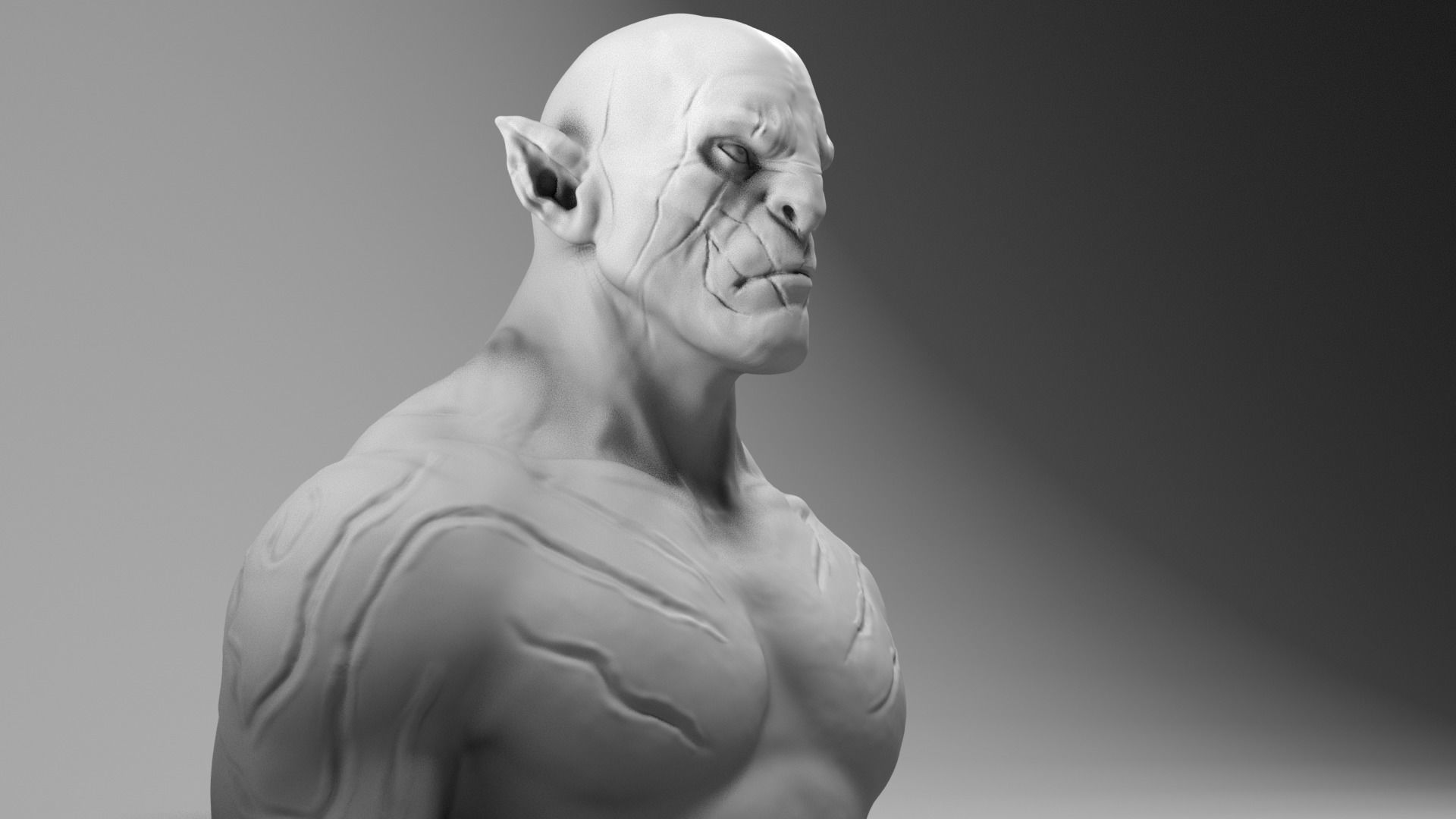 Manu Bennett - Azog the defiler - The Hobbit 3D print model_7